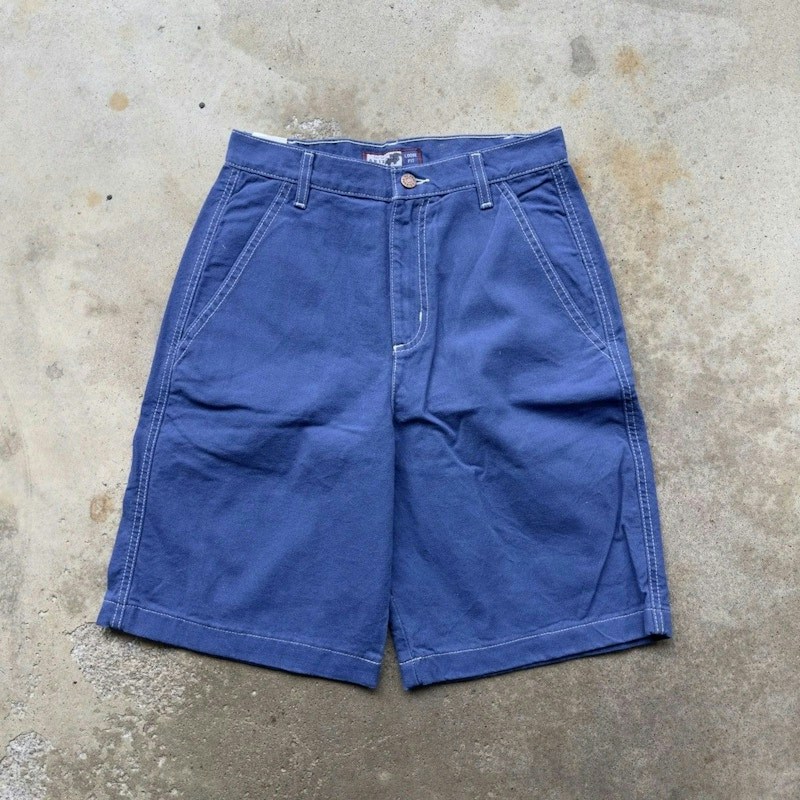 Vintage Arizona Loose Fit Canvas Shorts Blue