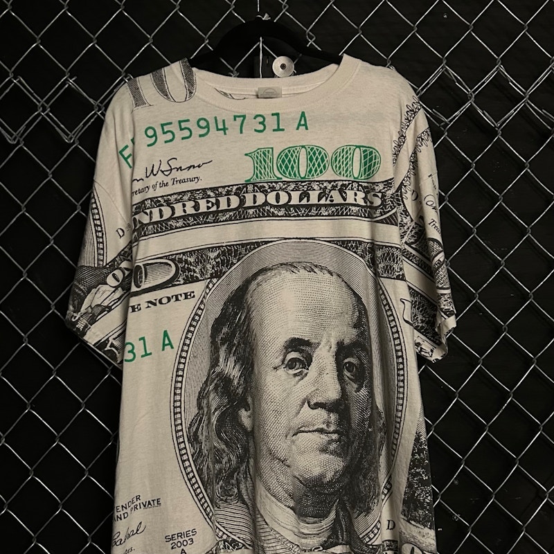 2000’s 100 Dollar Bill All Over Print T-Shirt