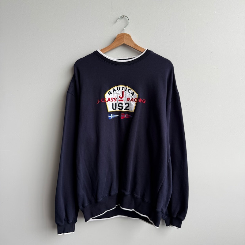 Nautica J-Class Racing US2 Crewneck Sweatshirt Navy