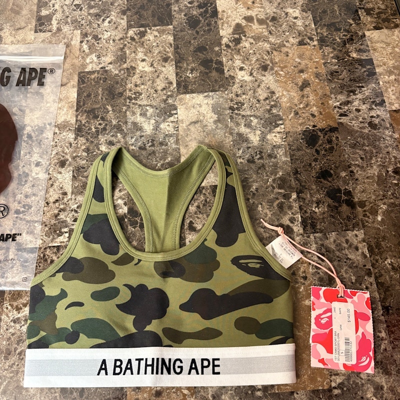 A Bathing Ape 1st Camo Sport Bra Green