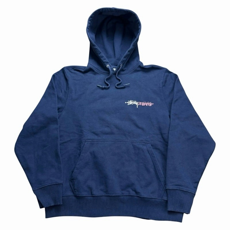 Stüssy Positive Vibrations Appliqué Pullover Hoodie Navy