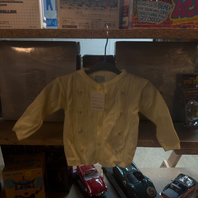 80’s Playline Beeren Knit Cardigan Yellow