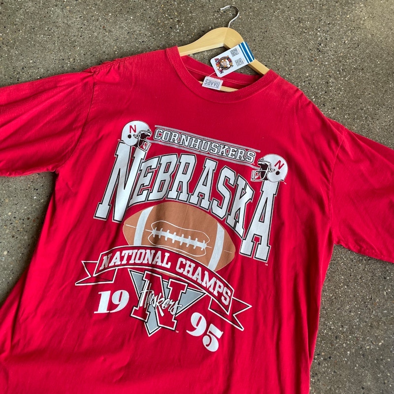 Vintage Nebraska Cornhuskers 1995 National Champs T-Shirt Red