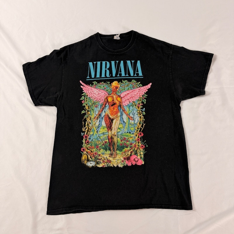 Nirvana In Utero Concert Graphic Black