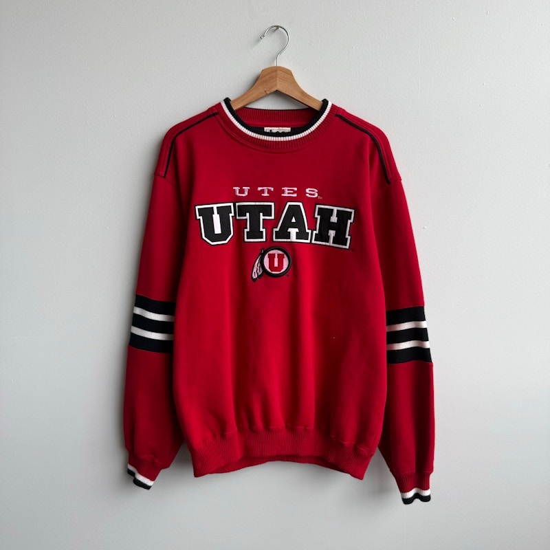 Vintage Lee Sport Utah Utes Sweatshirt Red