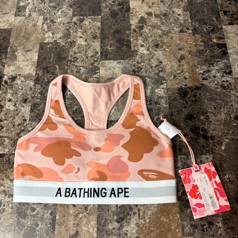 A Bathing Ape 1st Camo Sport Bra Pink