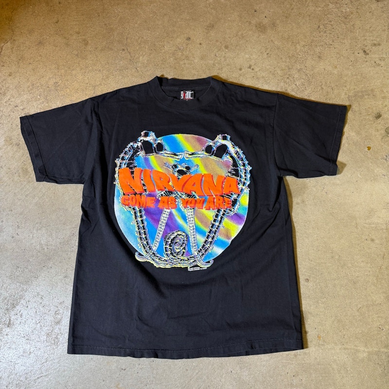 Giant by Tultex Nirvana Come As You Are T-Shirt Black