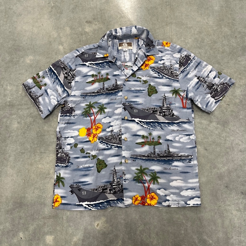 Kalaheo Battleships Hawaiian Shirt Blue