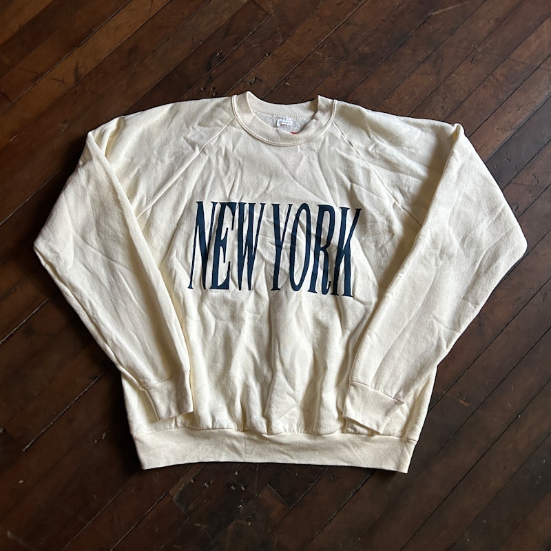 Vintage Fruit of the Loom New York Sweatshirt Off-White