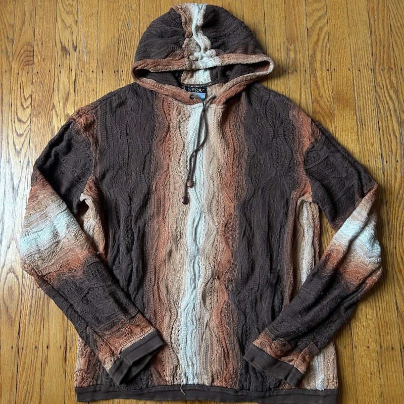 COOGI Vintage Basics Knit Hoodie Brown