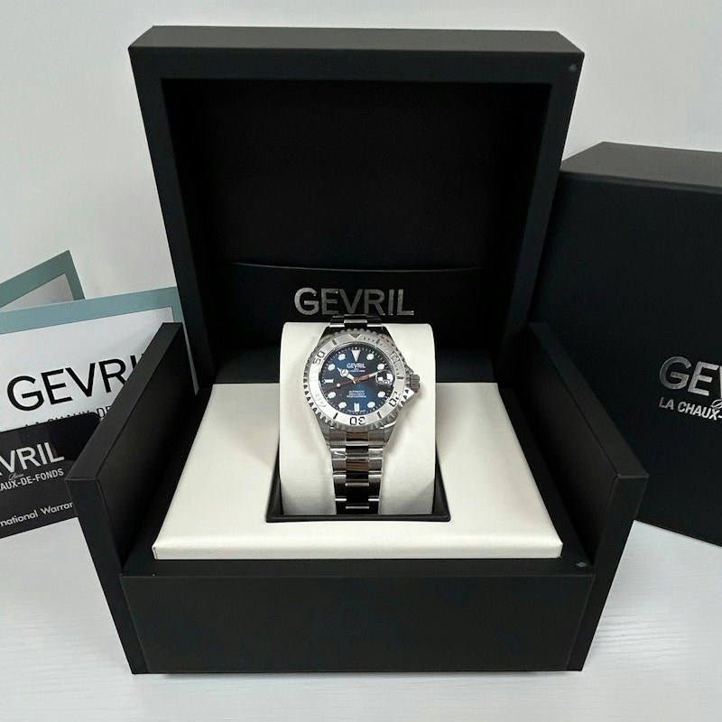 Gevril Wall Street Automatic Blue Dial Men's Watch 4751B