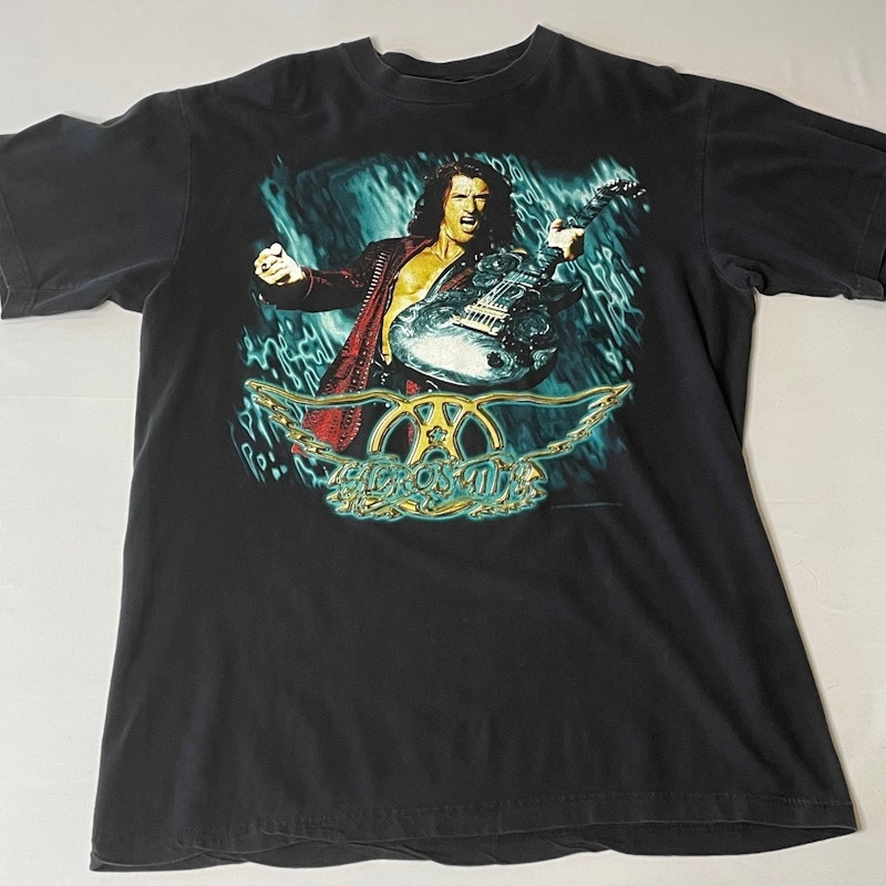 Vintage Aerosmith Nine Lives Tour 1997-1998 T-Shirt Black