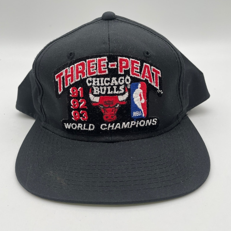 Vintage Chicago Bulls Three-Peat 1991-1993 World Champions Hat