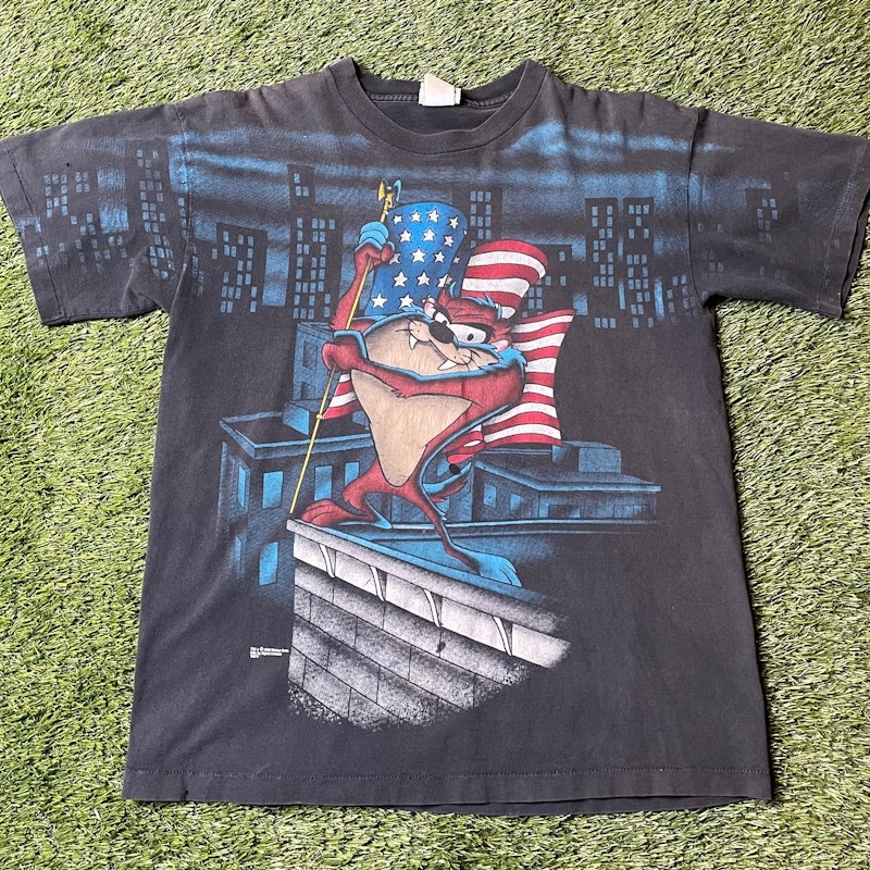 Vintage 90’s Warner Bros. Taz U.S.A. T-Shirt Black