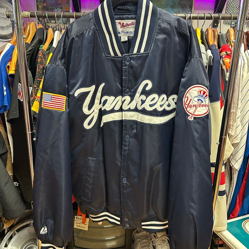 New York Yankees Satin Jacket Navy