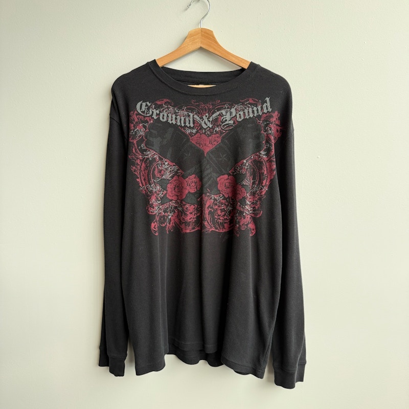 Y2K MMA Elite Ground & Pound Long Sleeve Thermal Shirt Black