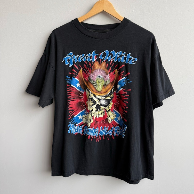 Great White Mista Bone's Wild Ride Tour T-Shirt Black