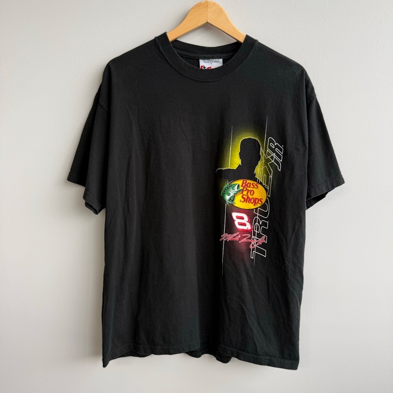 Vintage Chase Authentics Martin Truex Jr. Bass Pro Shops T-Shirt Black