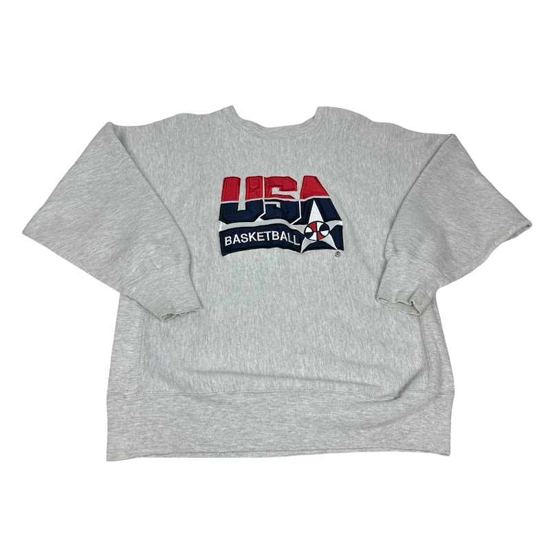 Champion Vintage USA Basketball Reverse Weave Sweatshirt Grey