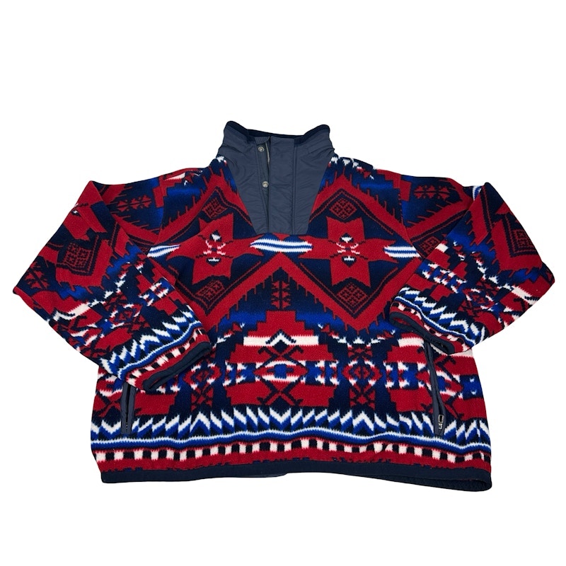 Vintage Polo Ralph Lauren Sweater Southwestern Fleece Pullover Multicolor