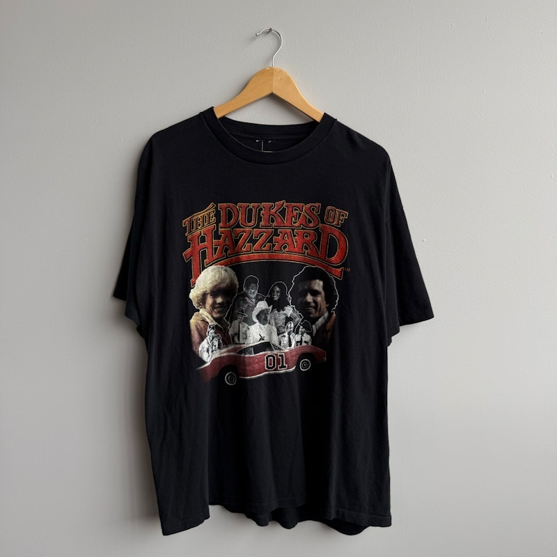 The Dukes of Hazzard Cast and Car T-Shirt Black