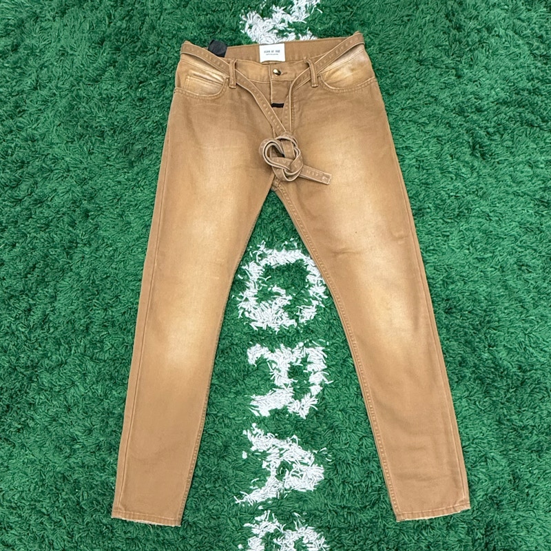 Fear of God Belted Denim Jeans Tan