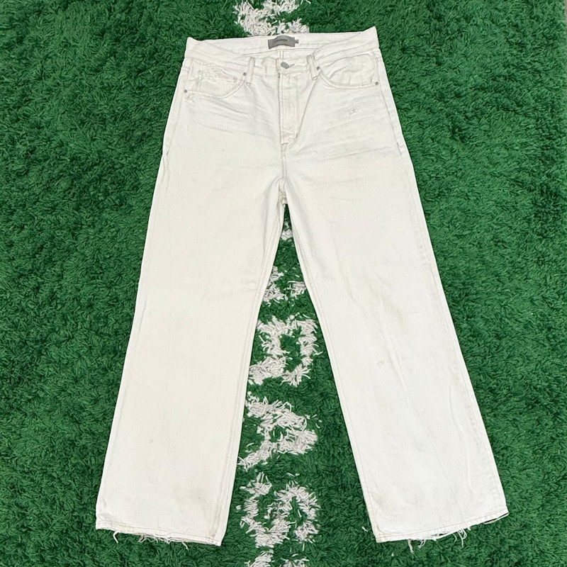 Hudson Wide Leg Jeans Off White