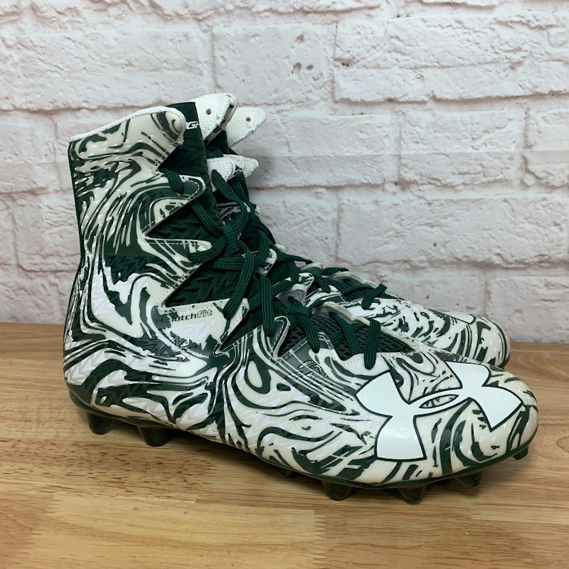 Under Armour ClutchFit Highlight Football Cleats White Green