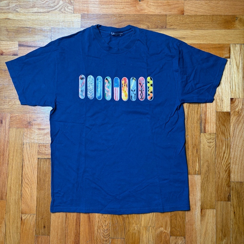 Sideout Skateboard Graphic T-Shirt Blue y2k 90s