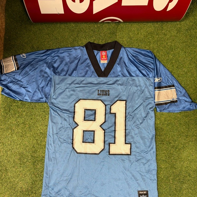 Reebok Detroit Lions Calvin Johnson 81 Jersey Blue