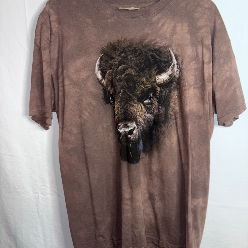 Vintage The Mountain Buffalo T-Shirt Brown Tie Dye