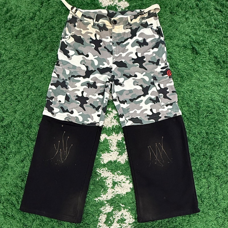 HMDD VUOTO Colorblock Camo Cargo Pants