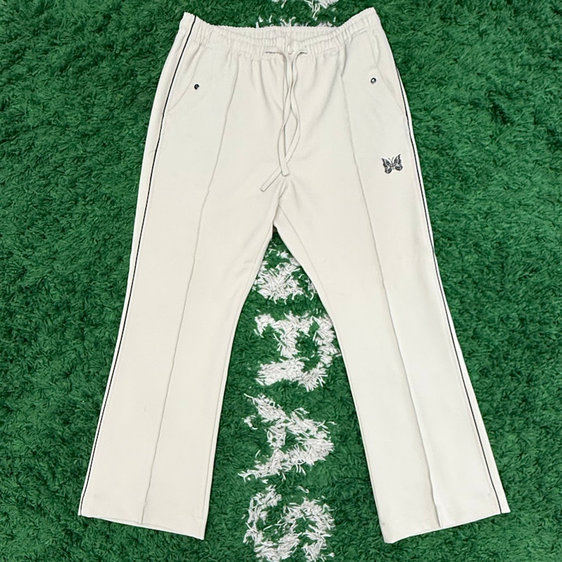 Needles Butterfly Embroidered Track Pants Cream