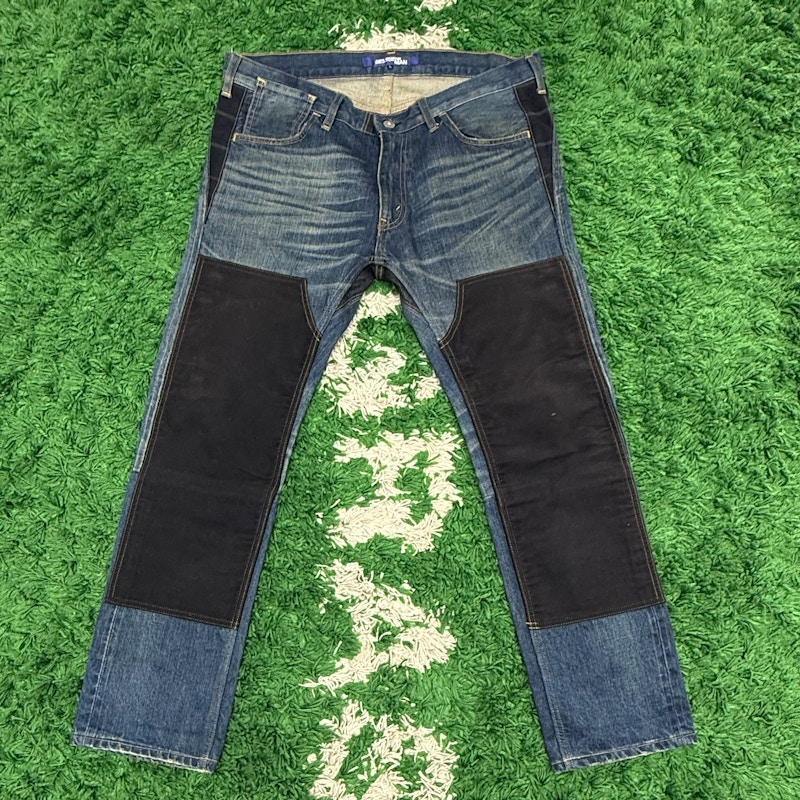 CDG Junya Watanabe MAN Patchwork Denim Jeans Blue