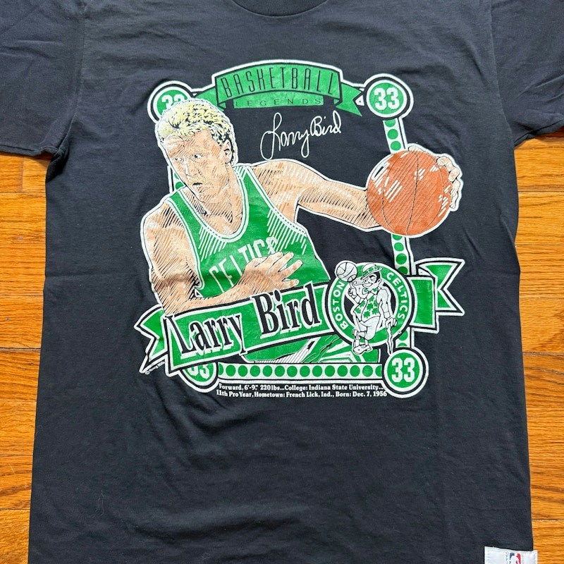 Vintage Larry Bird Boston Celtics Nutmeg Shirt