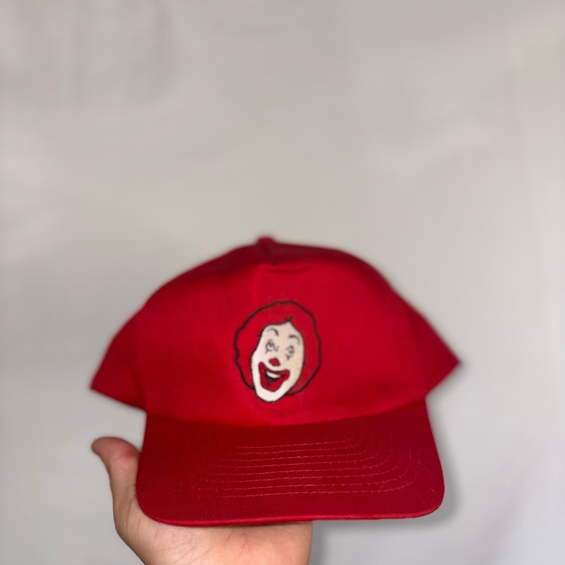 80’s McDonald's Ronald McDonald Snapback Hat Red