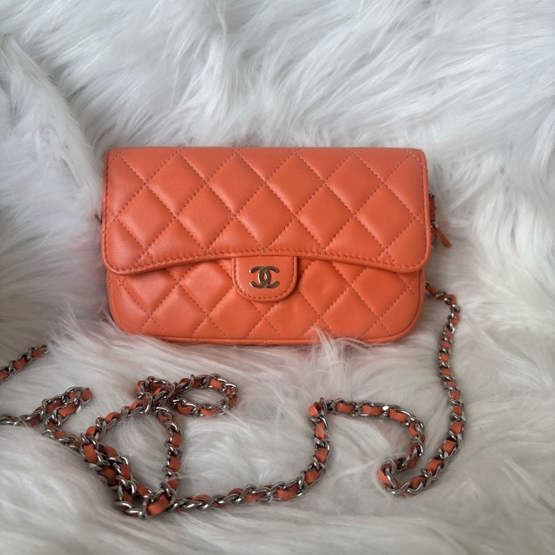 Chanel Lambskin Flap Phone Holder