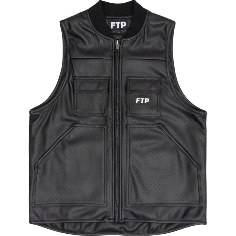 FTP Perforated Faux Leather Vest