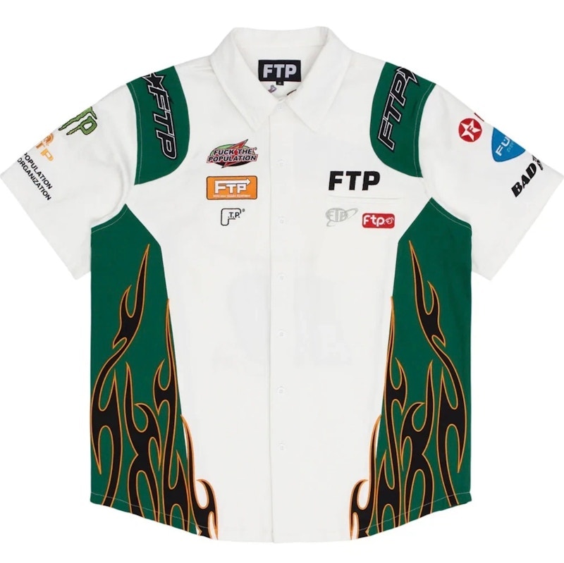 FuckThePopulation Raceway Button Up Shirt