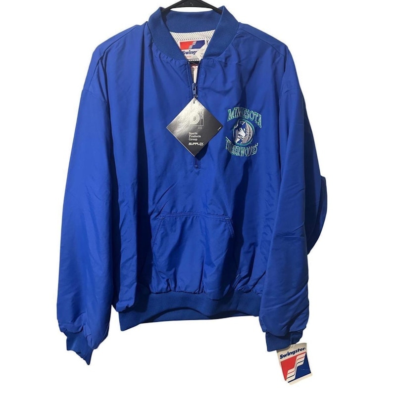 Swingster Minnesota Timberwolves Pullover Windbreaker Blue