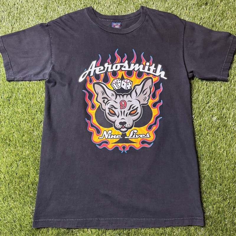 Vintage Aerosmith 9 Lives T Shirt