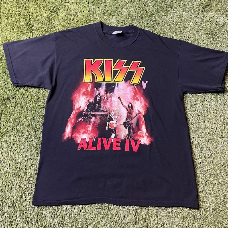 Vintage 1999 KISS Alive IV T Shirt Black