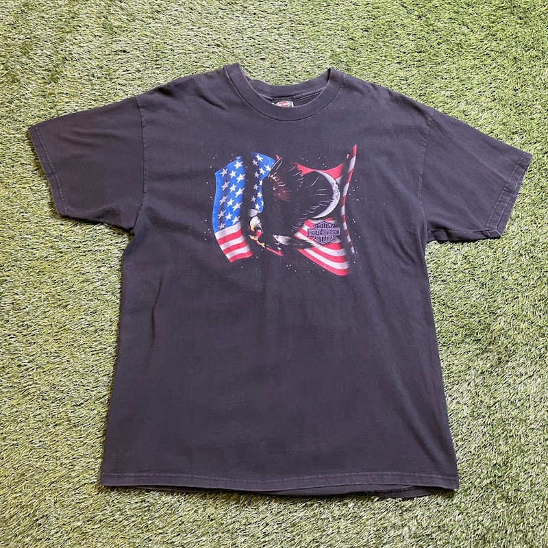 Vintage 1997 Harley-Davidson Flag T-Shirt