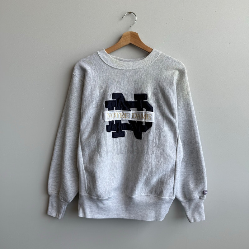 Max Kohl Sportswear Notre Dame Fighting Irish Crewneck Sweatshirt Gray