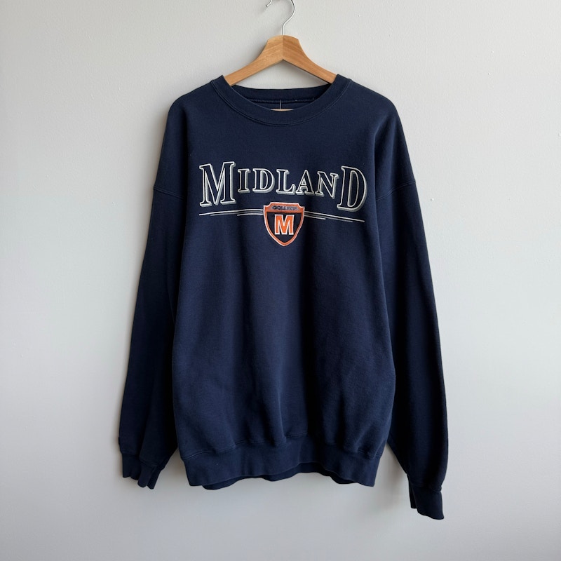 JanSport Midland College Embroidered Crewneck Sweatshirt Navy