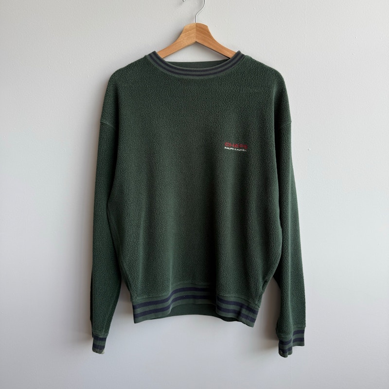 Chaps Ralph Lauren Fleece Pullover Sweatshirt Green