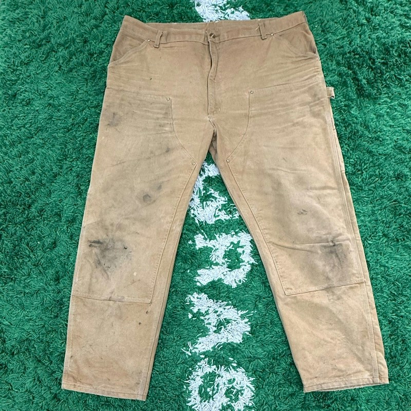Carhartt Double Knee Canvas Work Pants Brown
