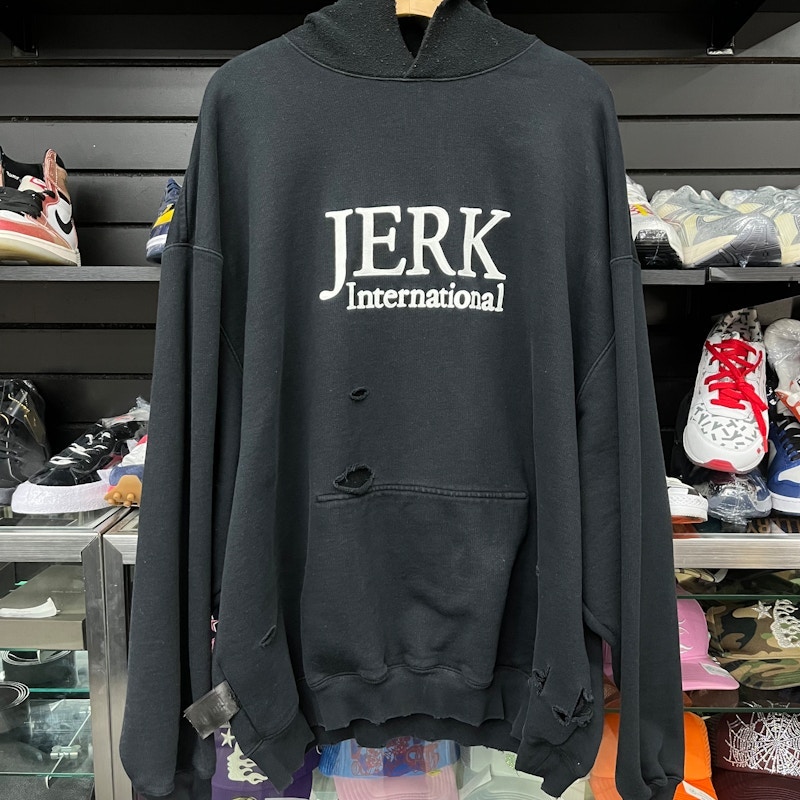 Vetements Jerk International Hoodie Black