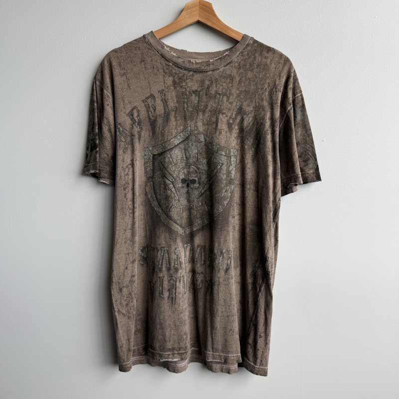 Affliction Live Fast Lost Souls T-Shirt Brown