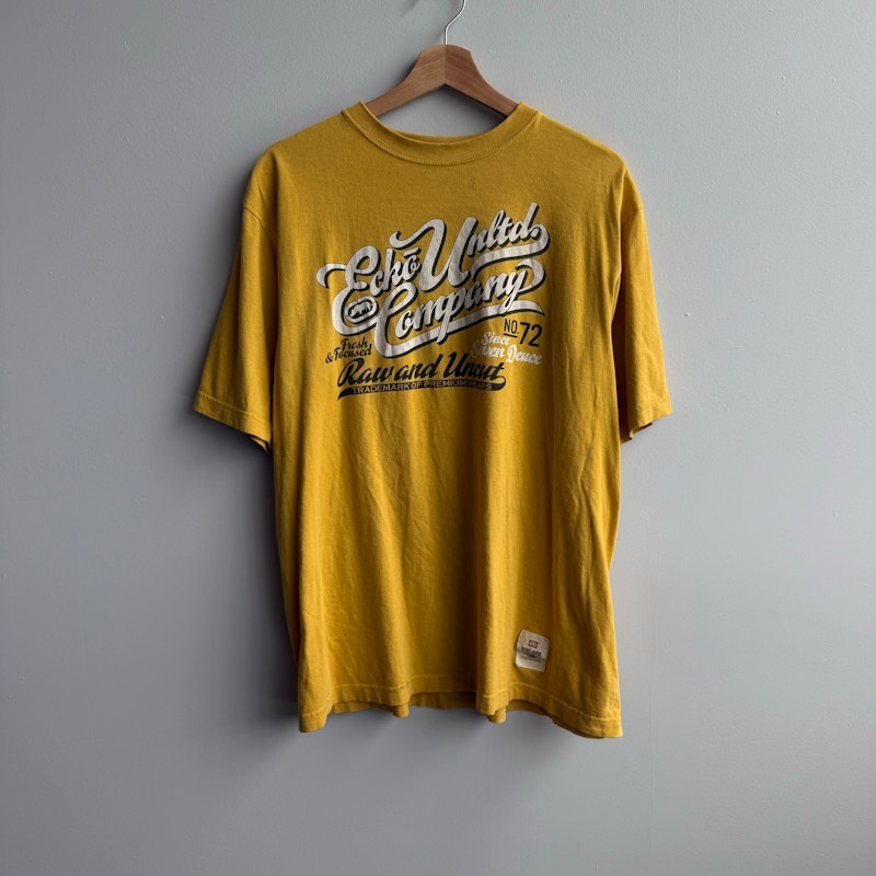 Ecko Unltd. Raw and Uncut Graphic T-Shirt Yellow